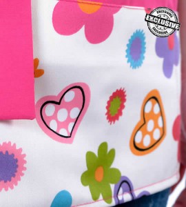 DELANTAL MAESTRA FLORES Y CORAZONES