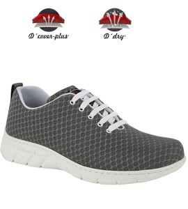 ZAPATILLA SIN COSTURAS CON CORDONES GRIS