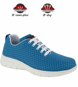 ZAPATILLA SIN COSTURAS CON CORDONES CIAN