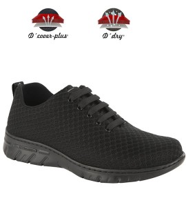 ZAPATILLA SIN COSTURAS CON CORDONES NEGRA