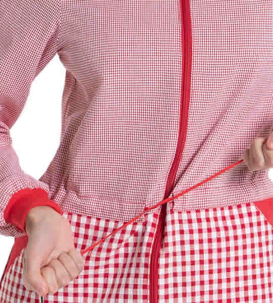 CAMICE MAESTRA VICHY ROSSO