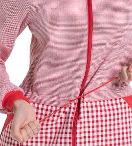 CAMICE MAESTRA VICHY ROSSO