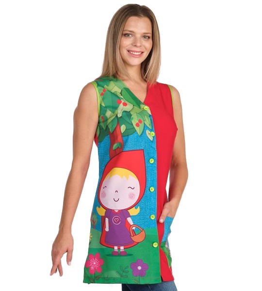 BATA SIN MANGAS CAPERUCITA ROJA