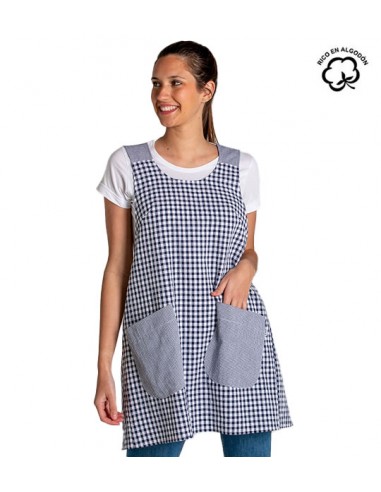 GREMBIULE A QUADRI INCROCIARE INDIETRO