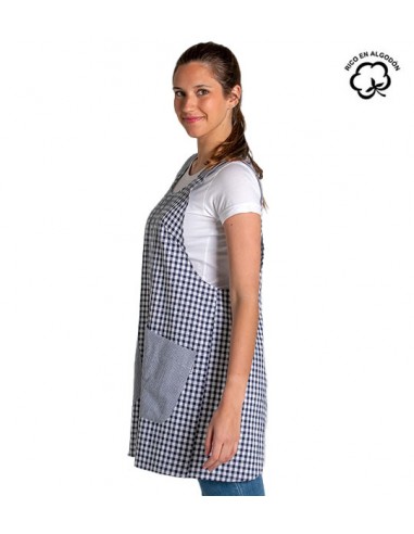 GREMBIULE A QUADRI INCROCIARE INDIETRO