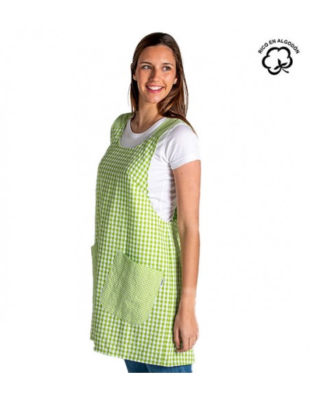 GREMBIULE A QUADRI INCROCIARE INDIETRO