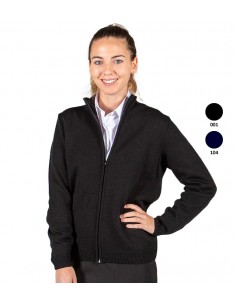 CARDIGAN DA DONNA IN MAGLIA GROSSA CERNIERA