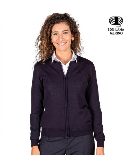 CARDIGAN DA DONNA IN MAGLIA FINE CERNIERA