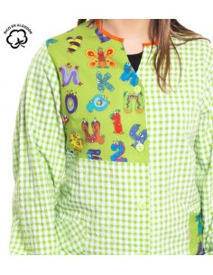 CAMICE MAESTRA LETTERE E NUMERI. Grembiuli e vestiti da insegnante 2