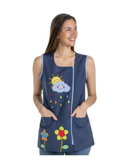 BATA SIN MANGAS SOL Y NUBE