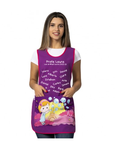 ESTOLA BASIC POMPAS BORDADO. REGALO MAESTRA