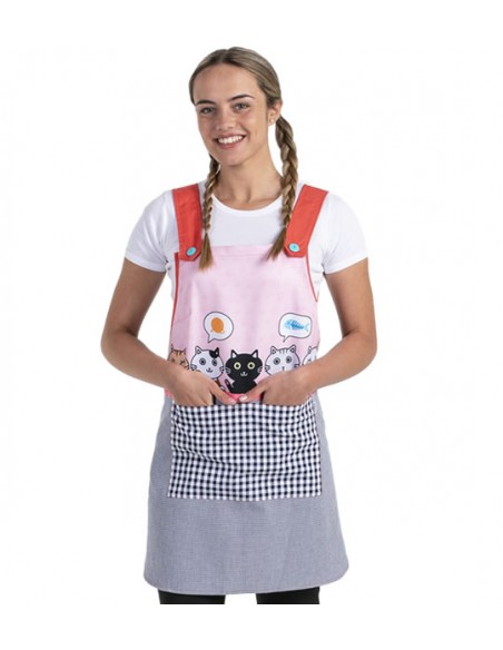 ESTOLA MAESTRA GATITOS. Estolas, pichis y batas de maestra