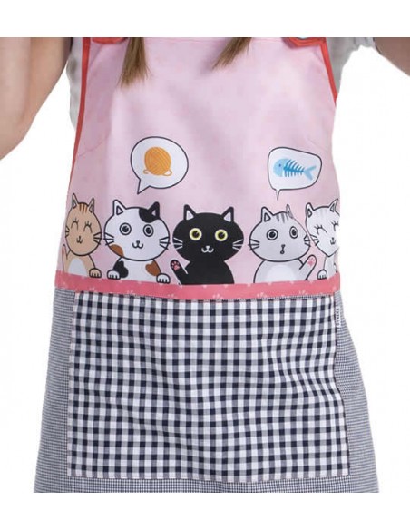 ESTOLA MAESTRA GATITOS. Estolas, pichis y batas de maestra