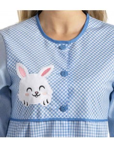 CAMICE DA INSEGNANTE CONIGLIO. Tessuto ricco di cotone super morbido 2