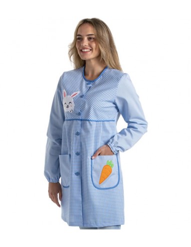 CAMICE DA INSEGNANTE CONIGLIO. Tessuto ricco di cotone super morbido