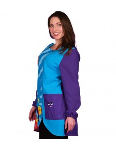 CAMICE MAESTRA GEOMETRICO LILLA 2