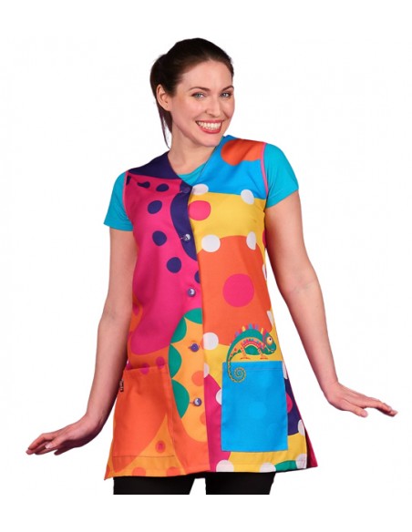 BATA MAESTRA SIN MANGAS CAMALEON FUCSIA