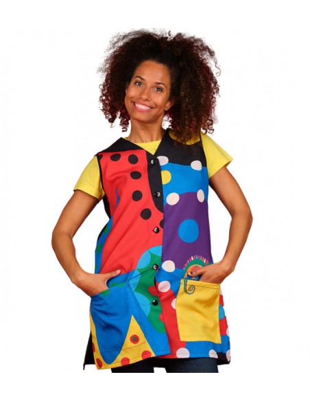 CAMICE MAESTRA SENZA MANICHE CAMALEONTE NERA