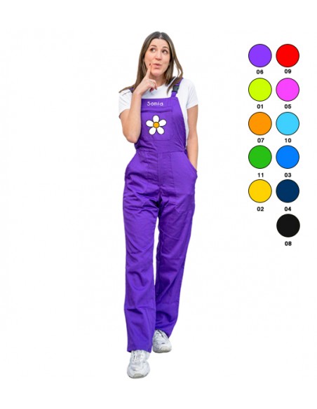 PANTALÓN CON PETO MAESTRA. Estolas y batas para maestras