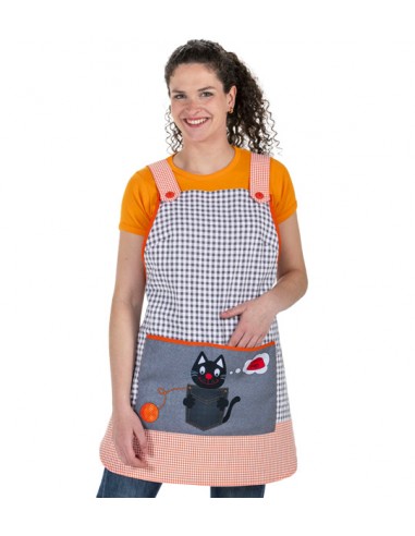 GREMBIULE MAESTRA GATTO NERO. Grembiuli per insegnanti