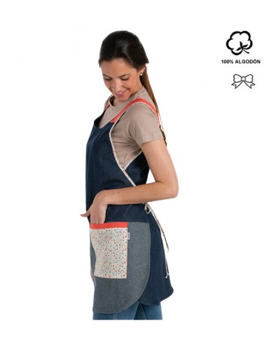 GREMBIULE TEXANO FIORI. Grembiule, scamiciato e camici per insegnanti