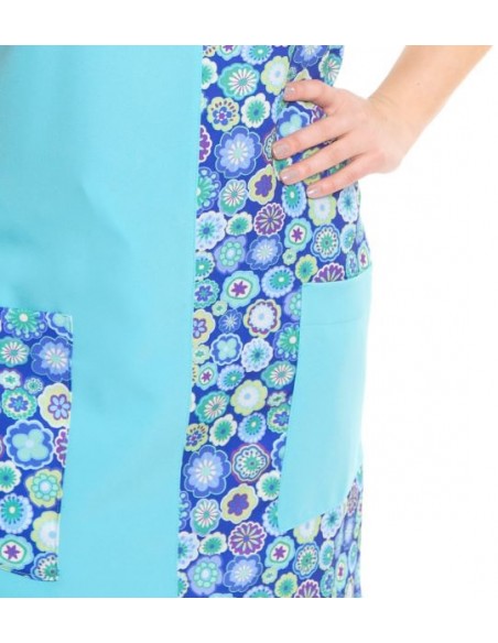 ESTOLA MAESTRA FLORES TURQUESA