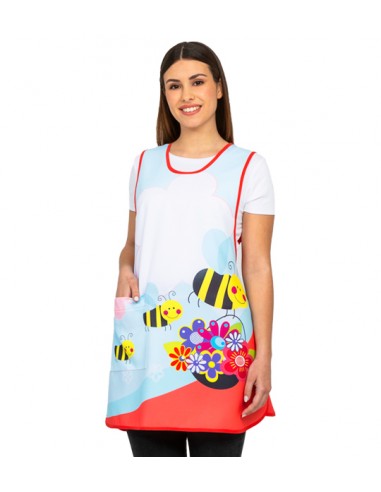 ESTOLA MAESTRA ABEJITAS. Vestuario divertido y colorido para maestra