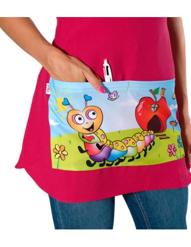 GREMBIULE MAESTRA VERME FUXIA. Grembiuli da insegnante