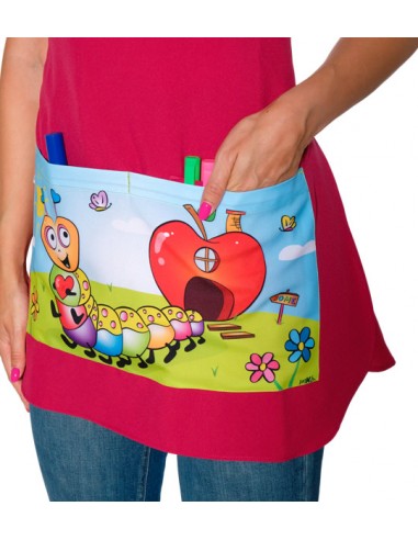 GREMBIULE MAESTRA VERME FUXIA. Grembiuli da insegnante
