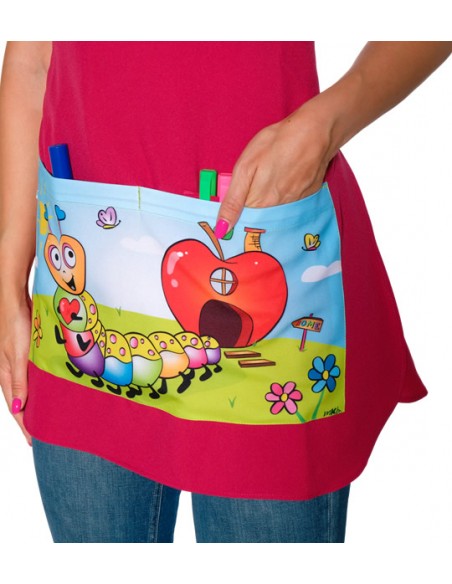 ESTOLA MAESTRA GUSANO FUCSIA. Estolas, Pichis y batas de maestra