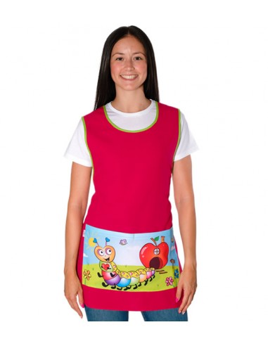 GREMBIULE MAESTRA VERME FUXIA. Grembiuli da insegnante