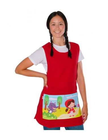 GREMBIULE CAPPUCCIO ROSSO. Modello di storia divertente.