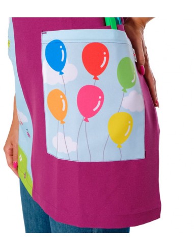 ESTOLA MAESTRA NIÑOS GLOBOS. Estolas, batas y pichis para maestras
