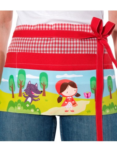 DELANTAL MAESTRA CAPERUCITA ROJA. Estolas, batas y pichis para maestras