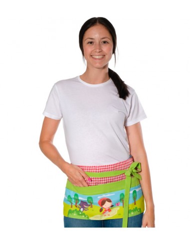 DELANTAL MAESTRA CAPERUCITA PISTACHO. Estolas, batas y pichis para maestras