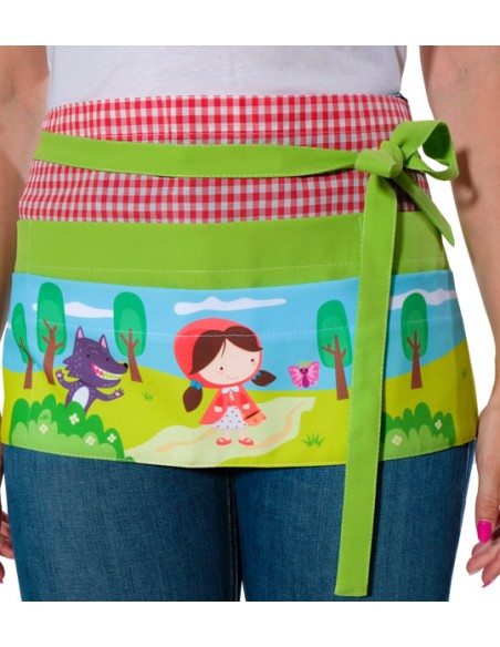 DELANTAL MAESTRA CAPERUCITA PISTACHO. Estolas, batas y pichis para maestras