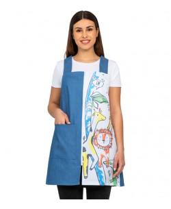 VESTITO DENIM DISEGNI DI ANIMALI. Abito molto comodo e fresco.