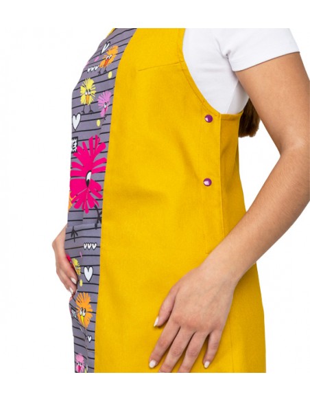 PICHI MAESTRA DENIM PAJARITOS. Vestuario colorido y divertido