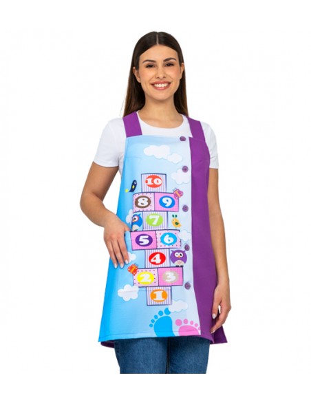 PICHI MAESTRA RAYUELA. Vestuario divertido y colorido para maestra
