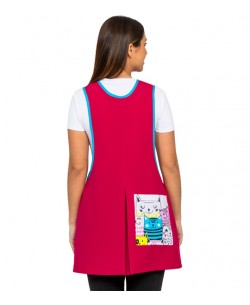 VESTITO MAESTRA GATTINI COLORI FUCSIAI. Camici e grembiuli insegnante 2