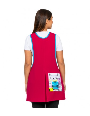 PICHI MAESTRA GATITOS COLOR FUCSIA. Batas y estolas para profesoras