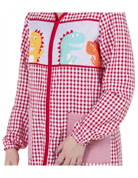 BATA MAESTRA DINOSAURIOS ROJA