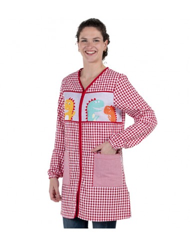 BATA MAESTRA DINOSAURIOS ROJA