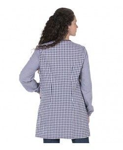 CAMICE MAESTRA QUADRETTI BLU NAVY 2