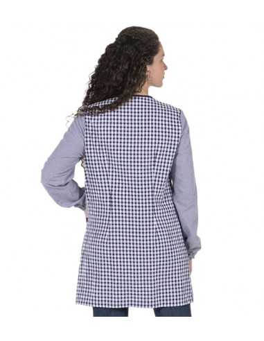 CAMICE MAESTRA QUADRETTI BLU NAVY