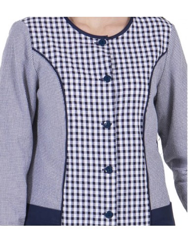 CAMICE MAESTRA QUADRETTI BLU NAVY