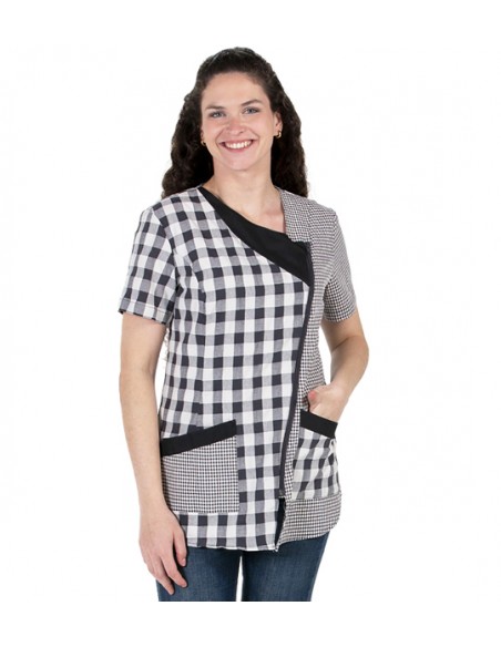 BATA CORTA MANGA CORTA GRIS