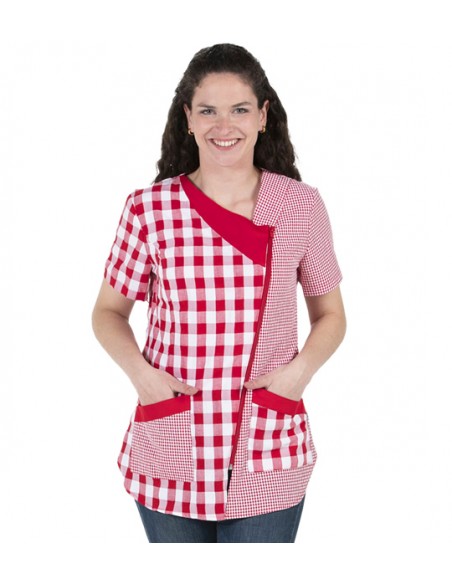 BATA CORTA MANGA CORTA ROJA