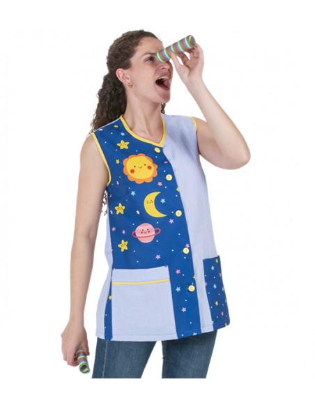 CAMICE MAESTRA CORTO SENZA MANICHE PIANETI