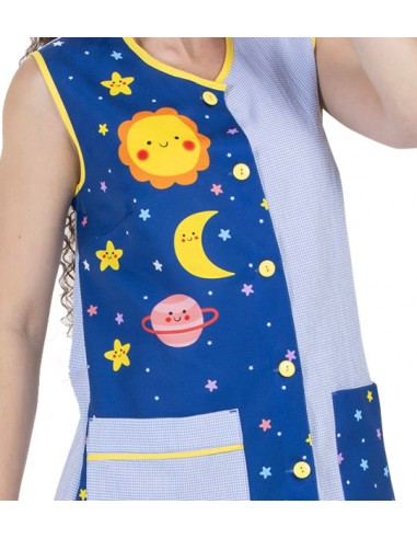 CAMICE MAESTRA CORTO SENZA MANICHE PIANETI